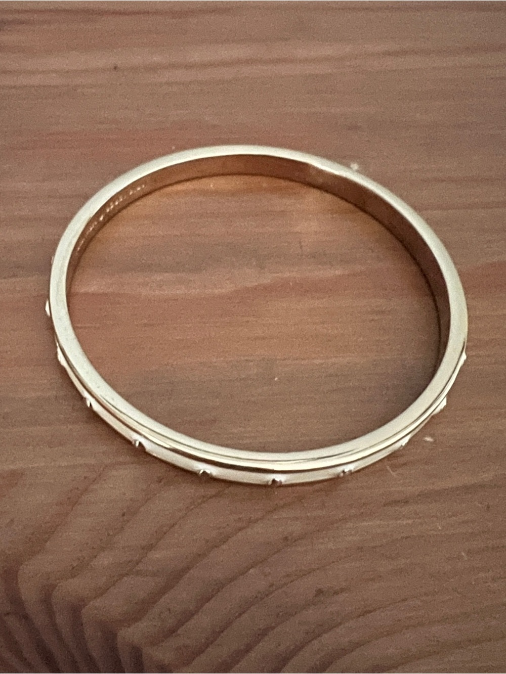 kate spade Gold Tone Textured Stackable Bangle Bracelet